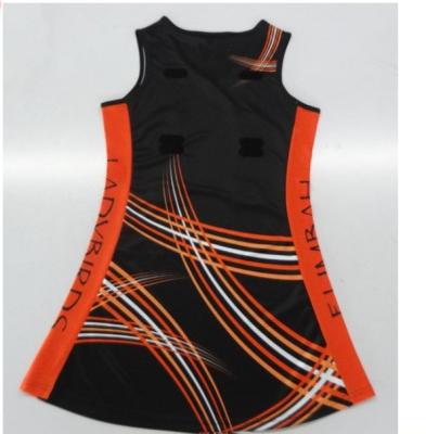 China OEM / ODM Black Netball Dress Full Digital Sublimation Transfer Print No Size Limit for sale