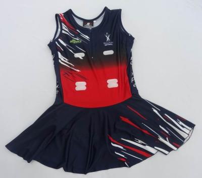 China 100% Polyester Black Netball Skirt , Sleeveless Sports Team Clothing Never Fading for sale