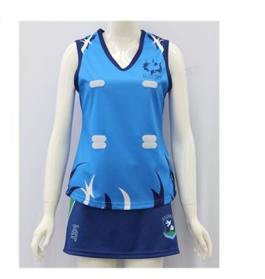 China Anti Pilling Girls Netball Dress , Sports Team Apparel Mbroidery / Screen Print  for sale