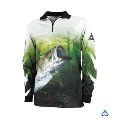 China 100% Cotton Sublimated Fishing Jerseys Kids Fishing Shirts Moisture - Wicking for sale