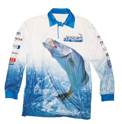 China OEM/ODM Any Color Sublimated Fishing Jerseys Polyester Quick Dry Material for sale