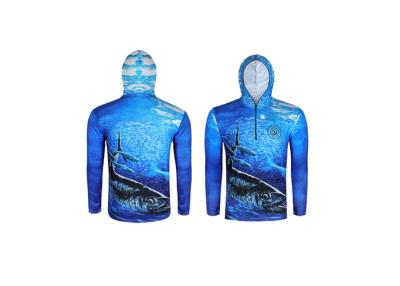 China Full Subliamtion Quick Dry Outdoor Fishing Wear With Zipper Anti - mosquito for sale