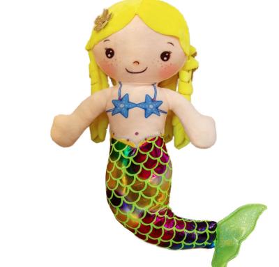 China Mermaid Fish Tails Soft Stuffed Doll Mermaid Plush Toys Rag Doll Princess Plush Doll For Little Girls for sale