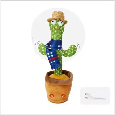 China Plush Twisting Talking Cactus Plush Toy Disk Dancing Arabic Mexican Electric Toy for sale