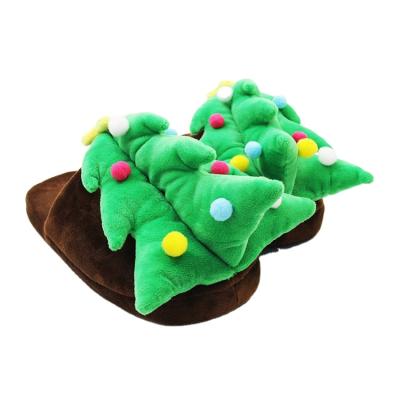 China Fashion Trend Shoes Slippers Bulk Wholesale Christmas Tree Design Lovely Lightweight Slippers For Women for sale