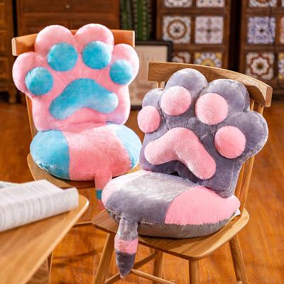 China Custom Stuffed Soft Super Soft Anti-Static Stuffed Kawaii Cat Paw Pillow Cute Cat Paw Rest Stuffed Animal Cat Paw Cushion for sale