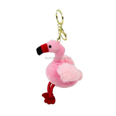 China Factory Supply Wholesale Flamingo Plush Stuffed Gift Key Chain Custom For Girl Women Lover Birthday Party for sale