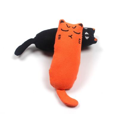 China Stored Chew and Scratch Cat Shape Toys Plush Cute Pet Toys MINT Inside Toy for sale