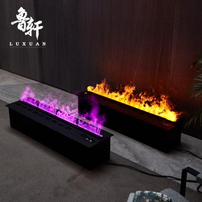 China European Hotel 3D Dining Room Sprayed Electric Humidifier Fireplace Water Vapor LED Water Mist Steamer Fogging Fireplace for sale