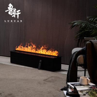 China European tabletop fireplace steamer water vapor spraying LED light source electric fireplace with simulation flame for sale