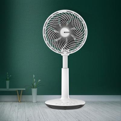 China Vertical Electric Rechargeable Cooling Circulation Fan Vertical Stand Floor Fan Portable Telescopic Remote Control Fan for sale