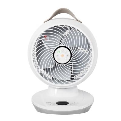 China Low Noise Circulation Desktop Fan Vertical Office Home LED Electric Remote Control Adjustable Temperature Show DC Table Fan for sale