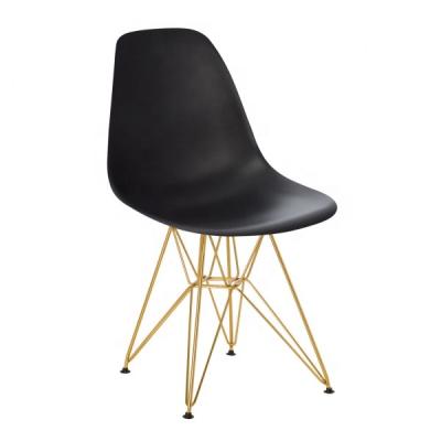 China European Modern Furntiure Manufacturer Cheap Molded Colorful pp Plastic Armless Dining Chair With Chrome Metal Chair for sale