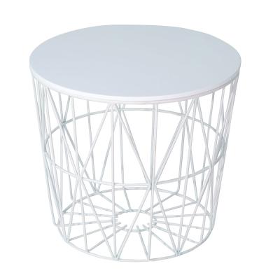 China New modern design modern furniture restaurant dining round table with iron frame for sale