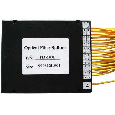 China FTTH FTTB FTTC OEM PLC Splitter ABS Box 1x2 1x4 1x8 1x16 1x32 1x64 Fiber Optic PLC Coupler SC Connector for sale