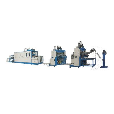 China Full Automatic High Speed ​​Beverage Multi / Oven / 4 Station Vacuum Air Pressure Forming Machine for sale