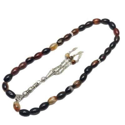 China Religious Custom Natural Stone Jewelry Muslim Beads Rosary Bead Chain Bracelet for sale