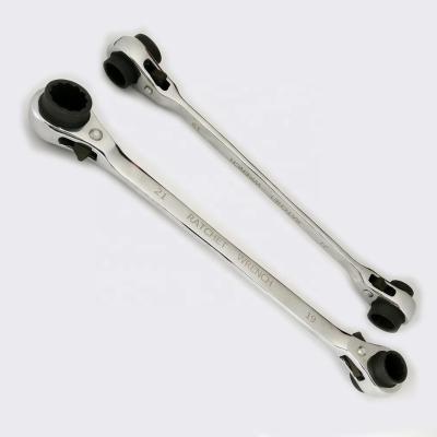 China Industrial To Tighten Hexagon Key Balts Multifunctional Ratchet Socket Ring Wrench To Tighten Hexagon Key Balts 4 Sizes 4 Sockets In 1 for sale