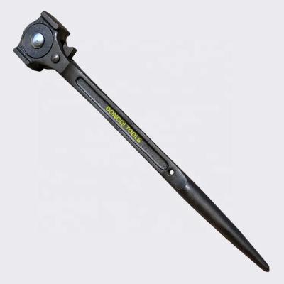 China Multifunction Carbon Steel 1/2 Inch Drive Weed Ratchet Scaffold Wrench With Hammer for sale