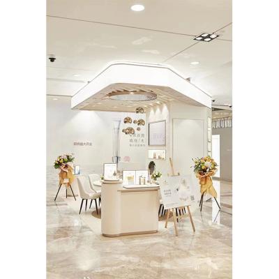 China White WOODEN New Design Makeup Shop Counter Cabinet Display For Point Of Sale for sale