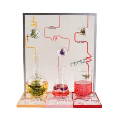 China Acrylic Premium Look Creative Design Ideas Of Artificial Labs Pharmacy Store Decorative Shelf Rack Displays for sale