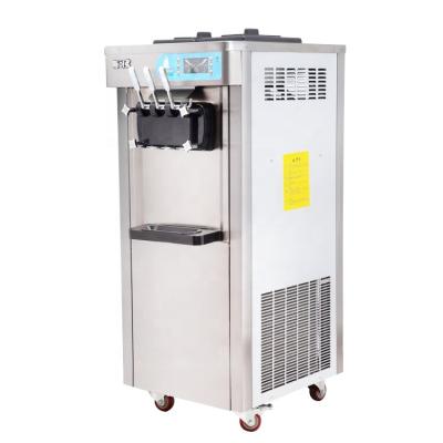 China Snack Factory Commercial Electric 2500W Custom Logo Automatic 3 Flavors Mixed Soft Ice Cream Maker Machine for sale