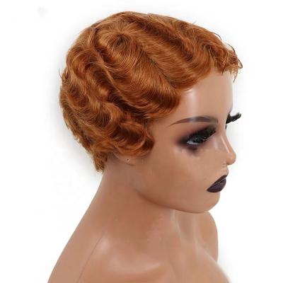 China Wanda Pixie Cut Wig 1920s Original Hairstyle Pure Natural Hairstyle Retro Wigs 13X1 Cheap Lace Up 30# Pixie Lace Front Wig For Women for sale