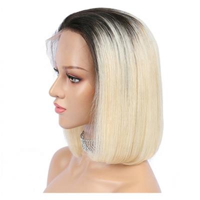 China Original Natural Transparent Brazilian Hair 1B 613 Ombre Bob 13x4 Hd Hair Lace Frontal Ha Wigs Vendors for sale