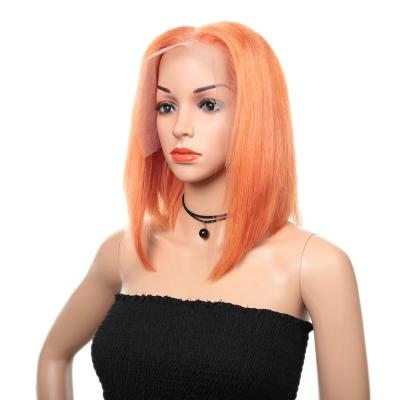 China Original Pure Ginger Orange Bob Extension 13x4 Hd Natural Cheap Transparent Lace Wigs Hair Lace Frontal Wigs Price for sale