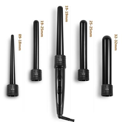 China Hot Sale High Quality Tourmaline 5 IN 1 Ceramic Hair Curler Set 5 Sizes Curling Wand 5p Curling Iron Hair Curler for sale