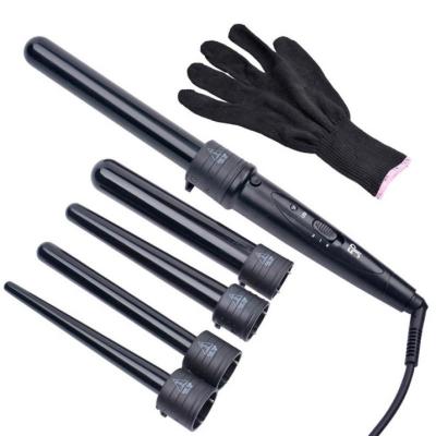 China infrared & ionic function pro hair salon tools 5 IN 1 curler set 5pc convenient and easy use ceramic hair curler for sale