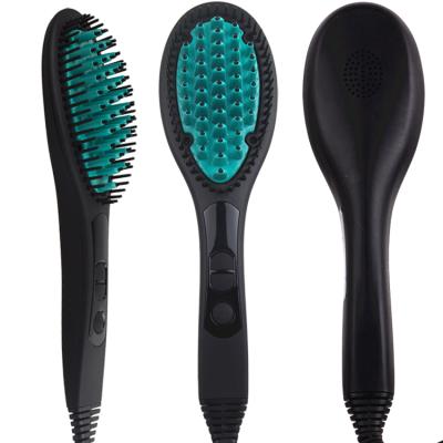 China Brush+Massage+Straight Hair Professional LCD Display Electric Fast Heating Hair Straightener Sweep Hair Straightening Comb for sale