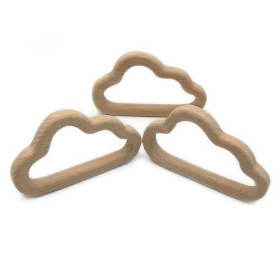 China Cloud Teether Grasping Baby Toys Newborn Gift Teething Natural Oblique Wooden Organic Chewable Toy Baby Gift Toddler Teether Teether for sale