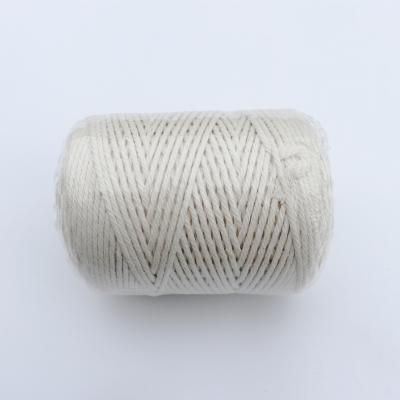 China Wholesale Sustainable Natural Cotton Rope 100meters/roll DIY Macrame Cotton Rope 4MM For Clothing Christmas Decoration Rope for sale