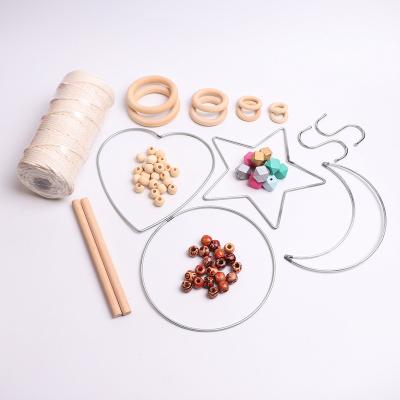 China Natural Macrame Kit Diy Plant Hanger 100% Cotton Bohemian Rope, Beads DIY Crafts For Adults Beginners Use Wall Hanging for sale