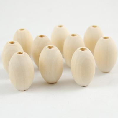 China DIY Accessory 27*17mm Natural Wood Beads Shape Kids Toys&Pacifier Oval Clip Spacer Bead For Necklace Bracelet Jewelry Making for sale