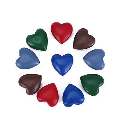 China Wholesale Eco-friendly Have Hole Colored Beads 10mm Heart Shaped Wooden Bead Wooden Beads For Jewelry Making for sale