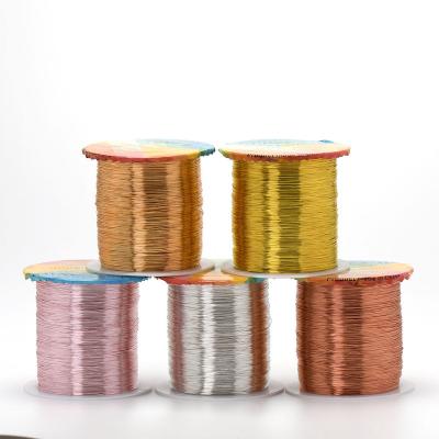 China Jewelry Making Solid Indelible Copper Wire Tarnish-Resistant Beading Wire DIY Craft Jewelry Making Accessories 0.2-1mm Large Spools Wholesale for sale