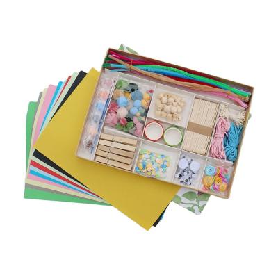 China Cotton+acrylic+wood+paper Double Promotion Gift Box Educational Hand Crafting Kit Arts And Crafts Supplies For Kids for sale