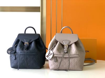 China LV de Roze Zwarte van Ontwerperbrand backpack Louis Vuitton Monogram Montsouris Backpack Te koop