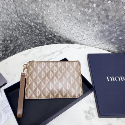 China ODM Christian Dior Mini Designer Purses A5 CD Pouch Bag Diamond Genuine Leather for sale