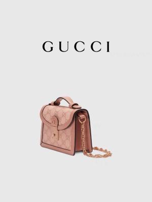 China Gucci Pink Canvas Branded Messenger Bag Ophidia GG Mini Shoulder Bag for sale