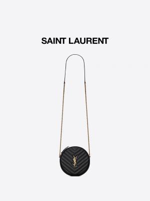 Chine Granuleux de relief garnissent en cuir le messager marqué Bag que le sac V de caméra de rond de YVES SAINT LAURENT Vinyle a piqué à vendre