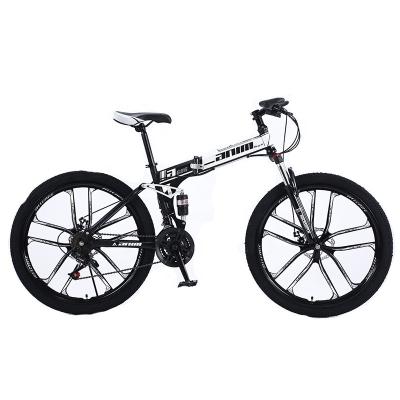 China Iron China 24 26 Inch 24 Speed ​​Ten Knife Wheel Suspension Fashionable Adult Full Mountain Bicycle Folding Lightweight Bike for sale