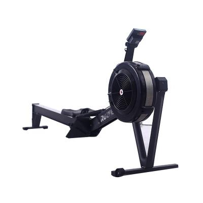 China Black Dual Track Club Power Fan Air Rowing Machine Best Fitness Spare Part Manufact LCD Display Home Foldable Display Screen Machine Best Fitness Rowing Machine for sale