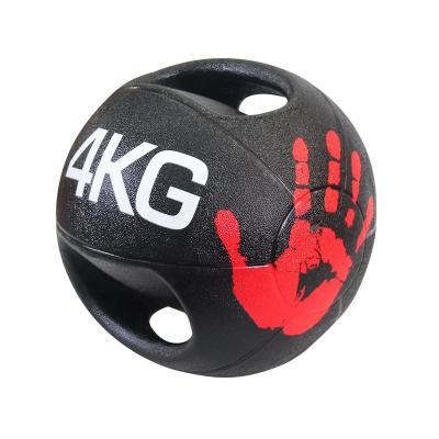 China Wholesale Custom Made High Quality Durable.Shape Perfect Power Fitness Rubber Body Kettlebell Weight Cross Fitted Medicine Wall Exercise Ball With Handle for sale