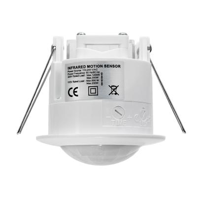 China IP20 Switch 1200W, 360degree, 6m Detection Pir Sensor BS041 Ceiling PIR Motion Sensor Distance for sale