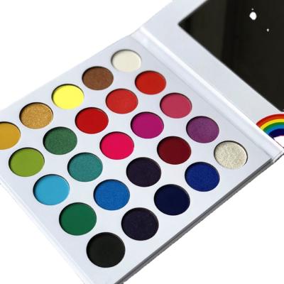 China Waterproof 25 Color Highlighter Bar Eye Shadow Pressed Matte Eye Shadow Pigment Palette for sale