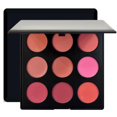 China Wholesale Waterproof Matte Blush Cosmetic Container With High Pigment Makeup Blush Palette Matte Private Label for sale