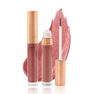 China Low Moq Waterproof Customize Private Label Nude Lip Gloss Inventory Glitter Full Plumer Lip Gloss for sale